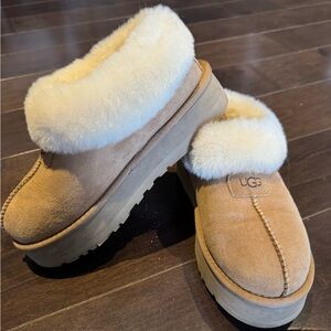 UGG Women's Tan Sheepskin Mules